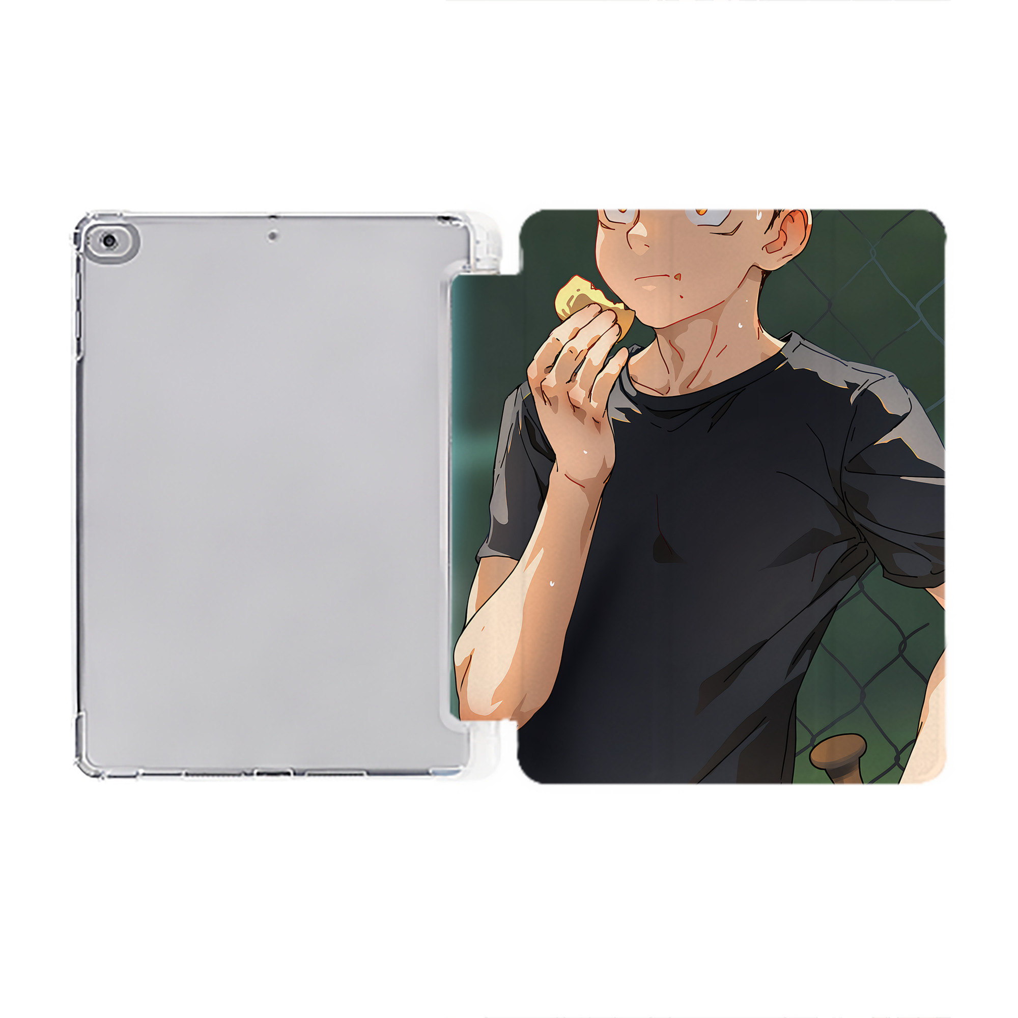 （画像用） 呪術廻戦 Jujutsu Kaisen IPad ケース ペン収納付き 三つ折りスタンド PUレザー×シリコン 対応機種9.5/10.5/10.9インチ